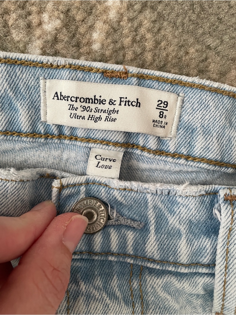 Abercrombie Curve Love 90s straight ultra high rise jeans 29/8 - Picture 5 of 6
